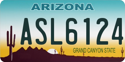 AZ license plate ASL6124