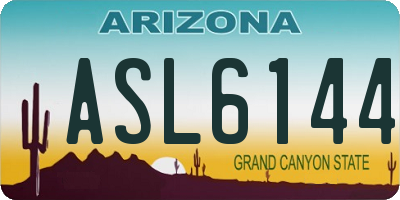 AZ license plate ASL6144