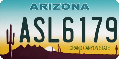 AZ license plate ASL6179