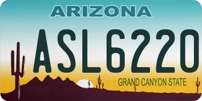 AZ license plate ASL6220