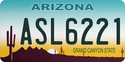 AZ license plate ASL6221