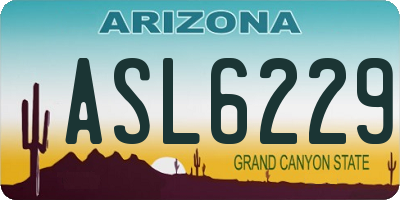 AZ license plate ASL6229