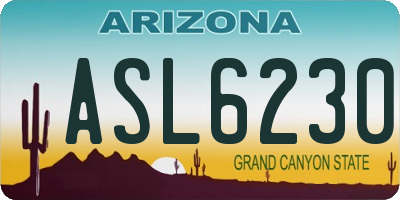 AZ license plate ASL6230