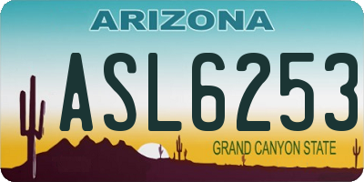 AZ license plate ASL6253