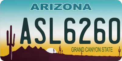 AZ license plate ASL6260