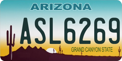 AZ license plate ASL6269
