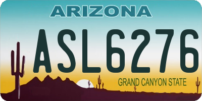 AZ license plate ASL6276