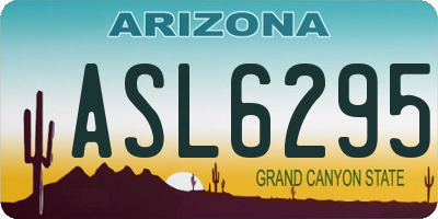 AZ license plate ASL6295