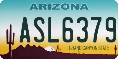 AZ license plate ASL6379