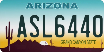 AZ license plate ASL6440