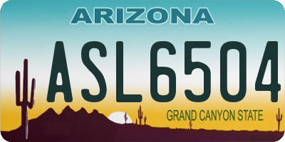 AZ license plate ASL6504
