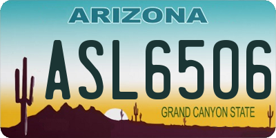 AZ license plate ASL6506
