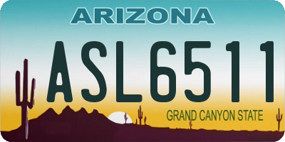 AZ license plate ASL6511