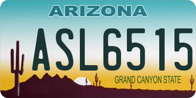AZ license plate ASL6515