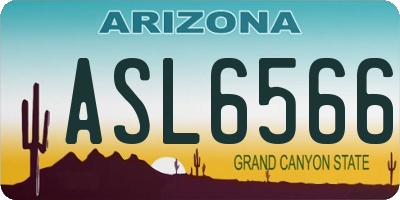 AZ license plate ASL6566