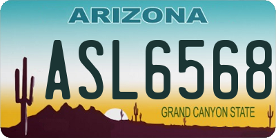 AZ license plate ASL6568