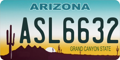 AZ license plate ASL6632