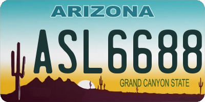 AZ license plate ASL6688