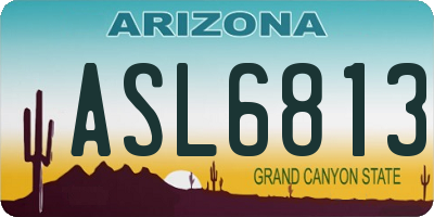 AZ license plate ASL6813