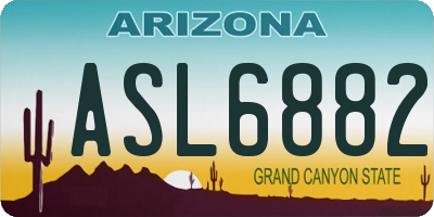 AZ license plate ASL6882