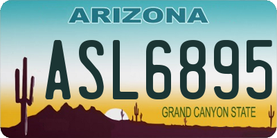 AZ license plate ASL6895