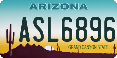 AZ license plate ASL6896