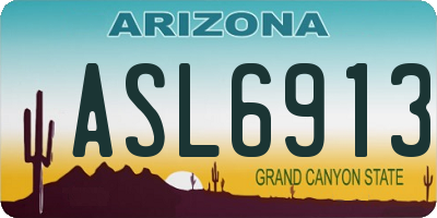 AZ license plate ASL6913
