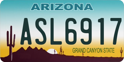 AZ license plate ASL6917