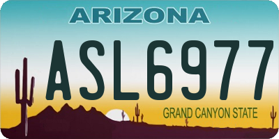 AZ license plate ASL6977