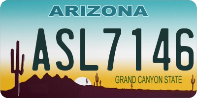 AZ license plate ASL7146