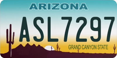 AZ license plate ASL7297