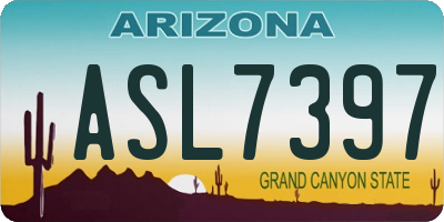 AZ license plate ASL7397