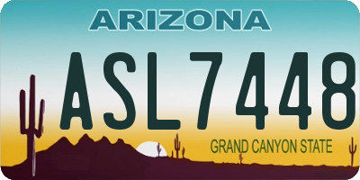 AZ license plate ASL7448