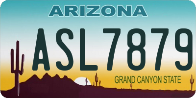 AZ license plate ASL7879