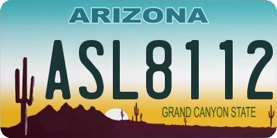 AZ license plate ASL8112