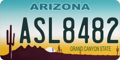 AZ license plate ASL8482