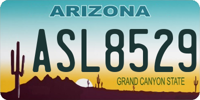 AZ license plate ASL8529