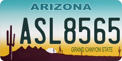 AZ license plate ASL8565