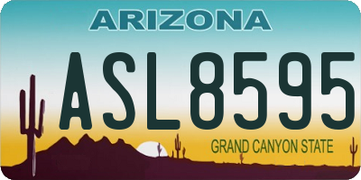 AZ license plate ASL8595