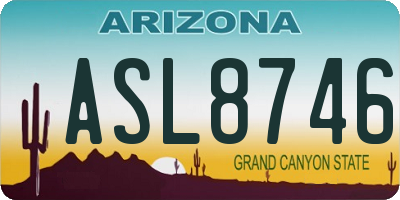 AZ license plate ASL8746