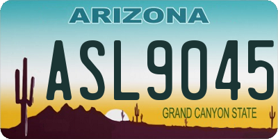 AZ license plate ASL9045