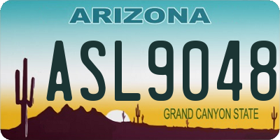 AZ license plate ASL9048