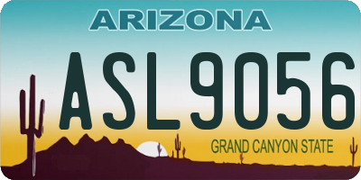 AZ license plate ASL9056