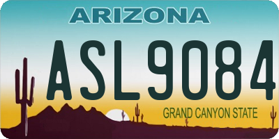 AZ license plate ASL9084