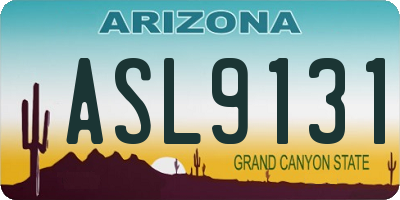 AZ license plate ASL9131