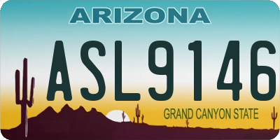 AZ license plate ASL9146