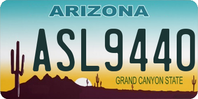 AZ license plate ASL9440