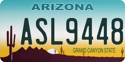 AZ license plate ASL9448