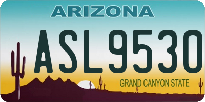 AZ license plate ASL9530