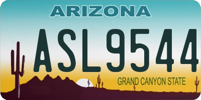 AZ license plate ASL9544